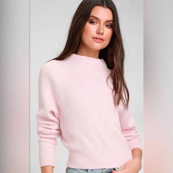 Free People Sweaters - FREE PEOPLE Too Good Pink Knit Oversized Ribbed Sweater